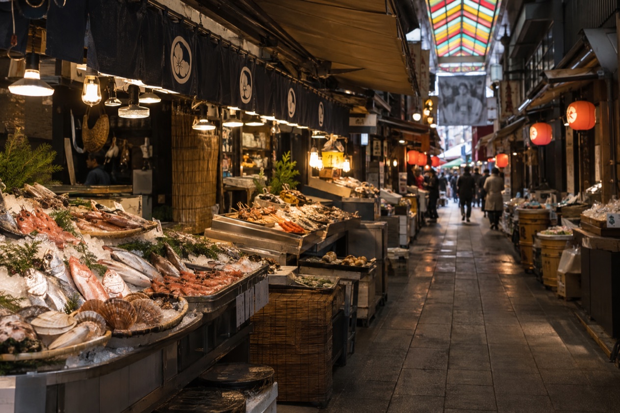 A food market in Japan