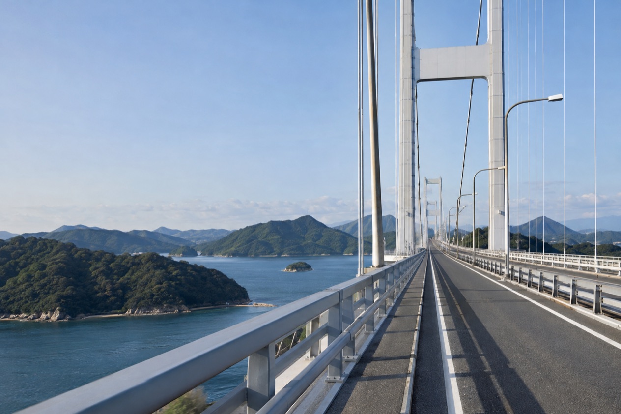 A cycling route over the sea