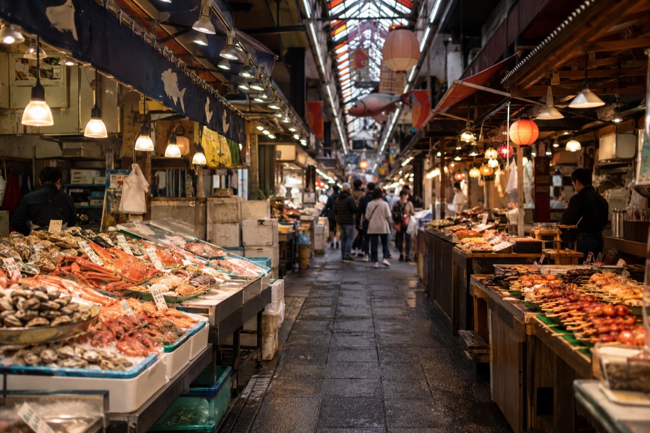 A food market in Japan