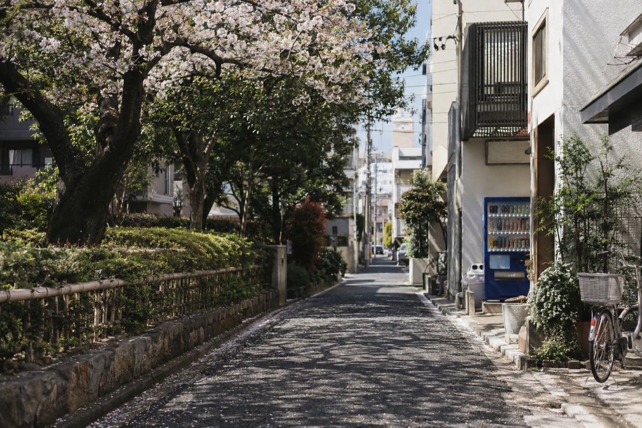 A quiet street in Tokyo