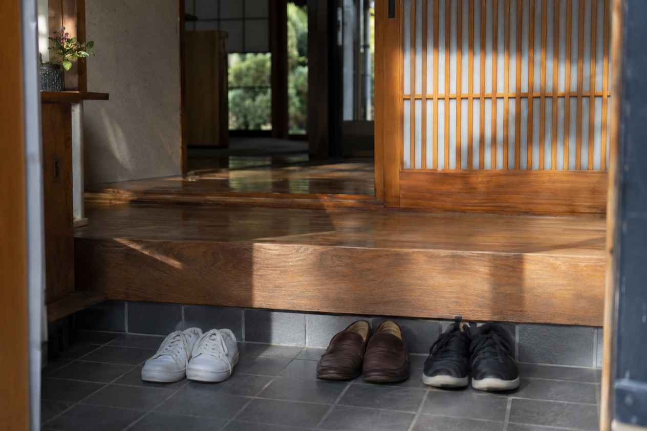 Shoes at the entrance