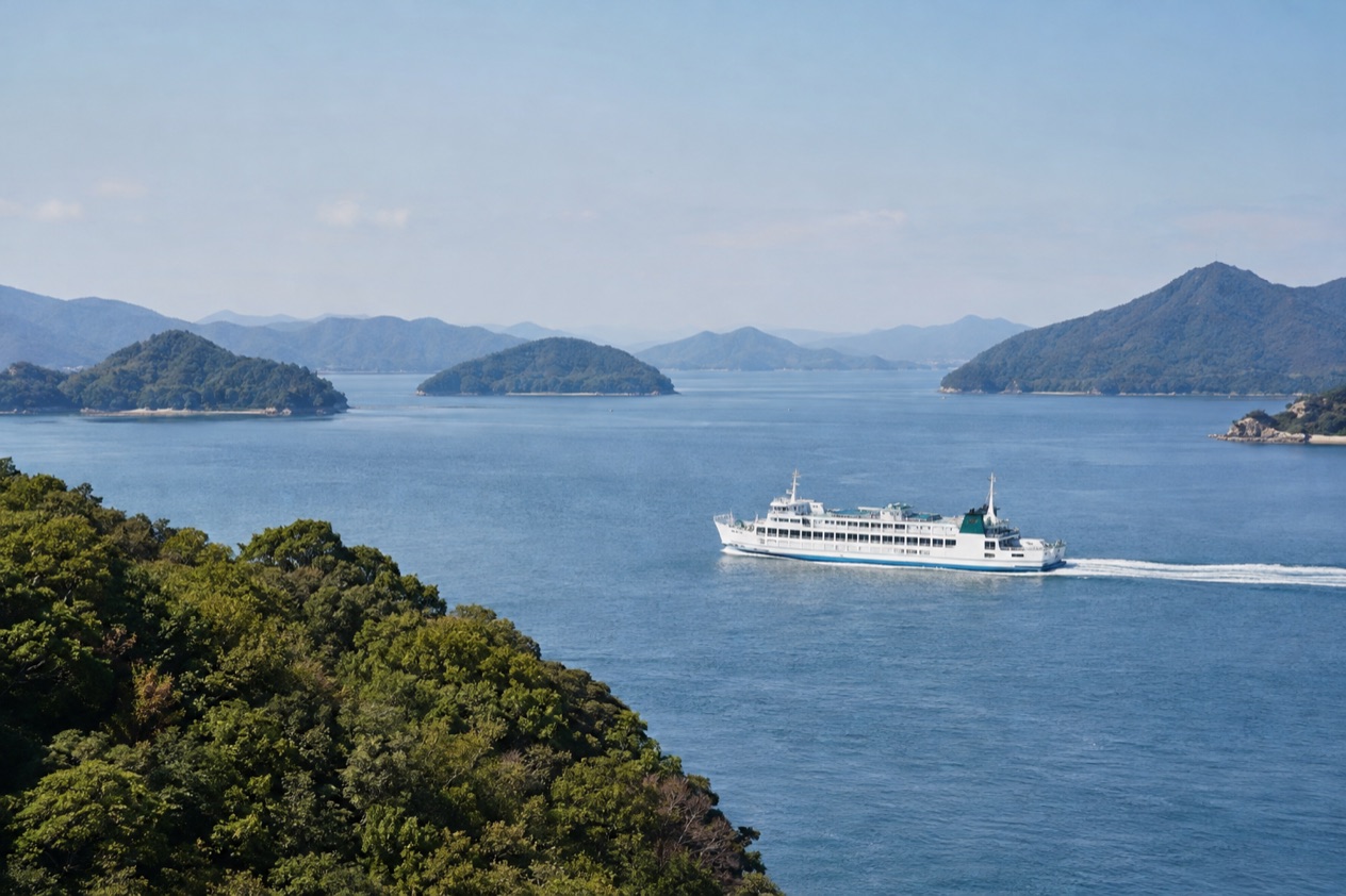 A ferry in Japan