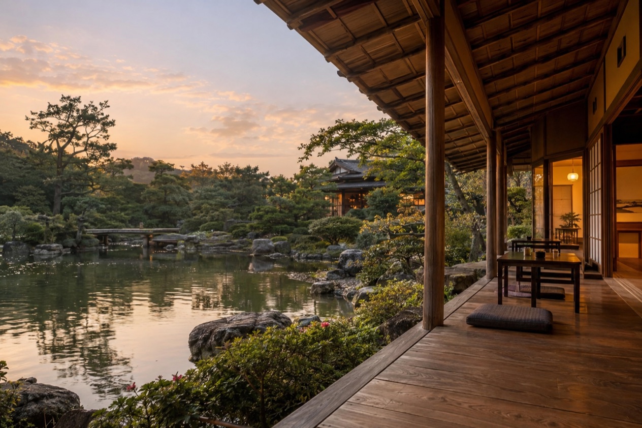A quiet terrace in Japan