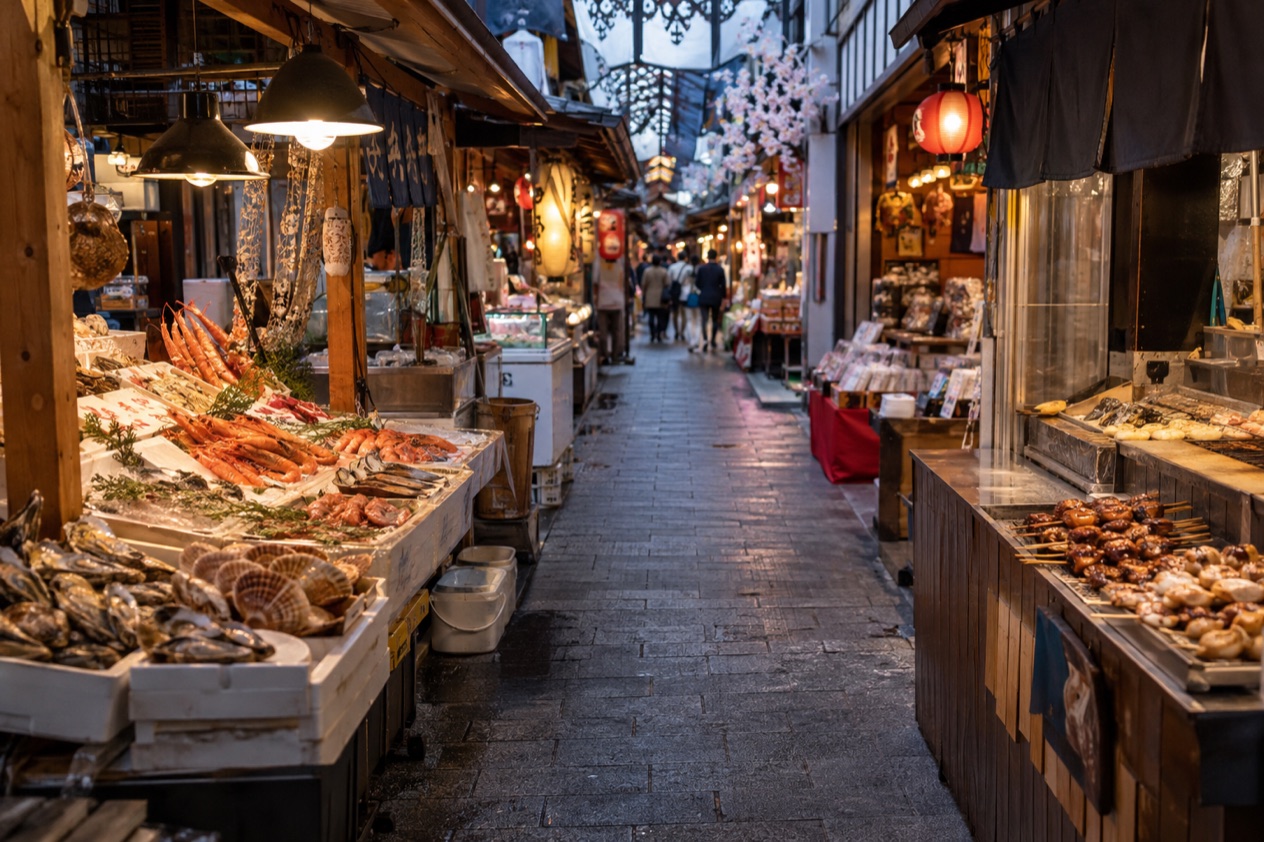 A food market in Japan