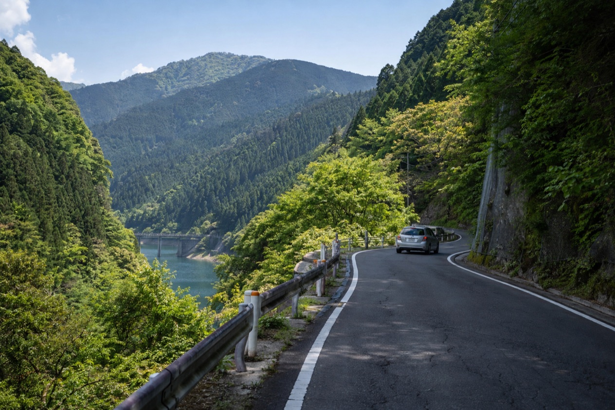 A country road in Japan