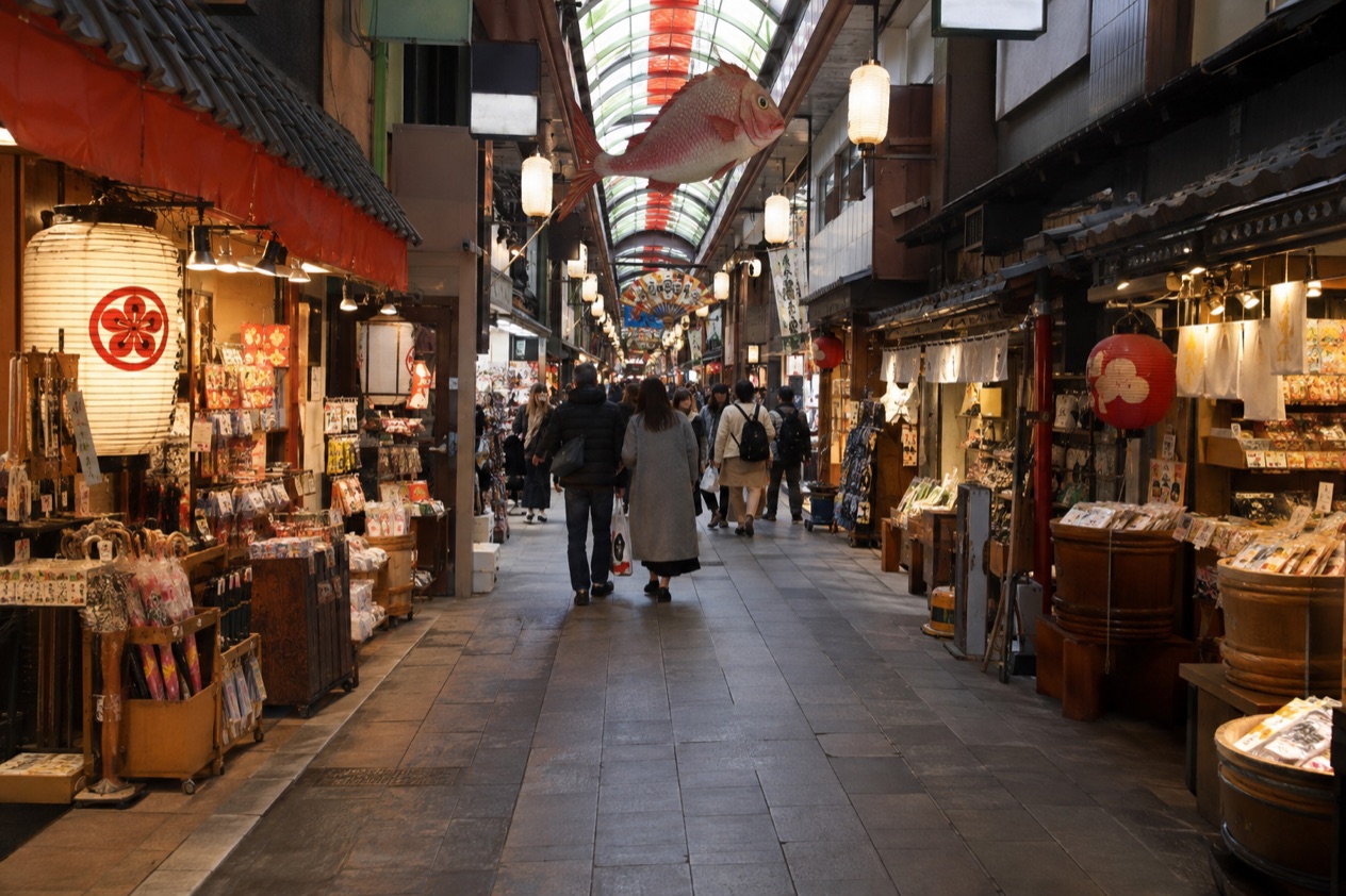 A shopping street in Japan