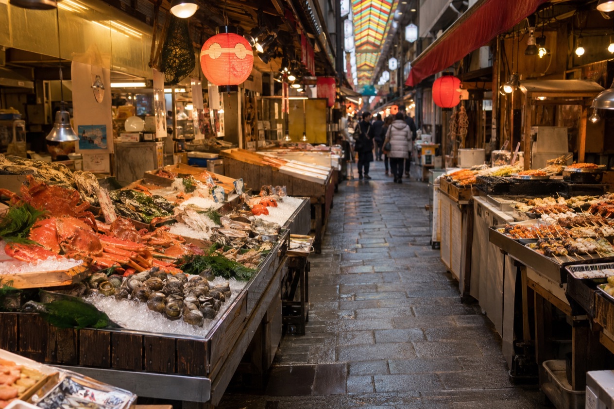A food market in Japan