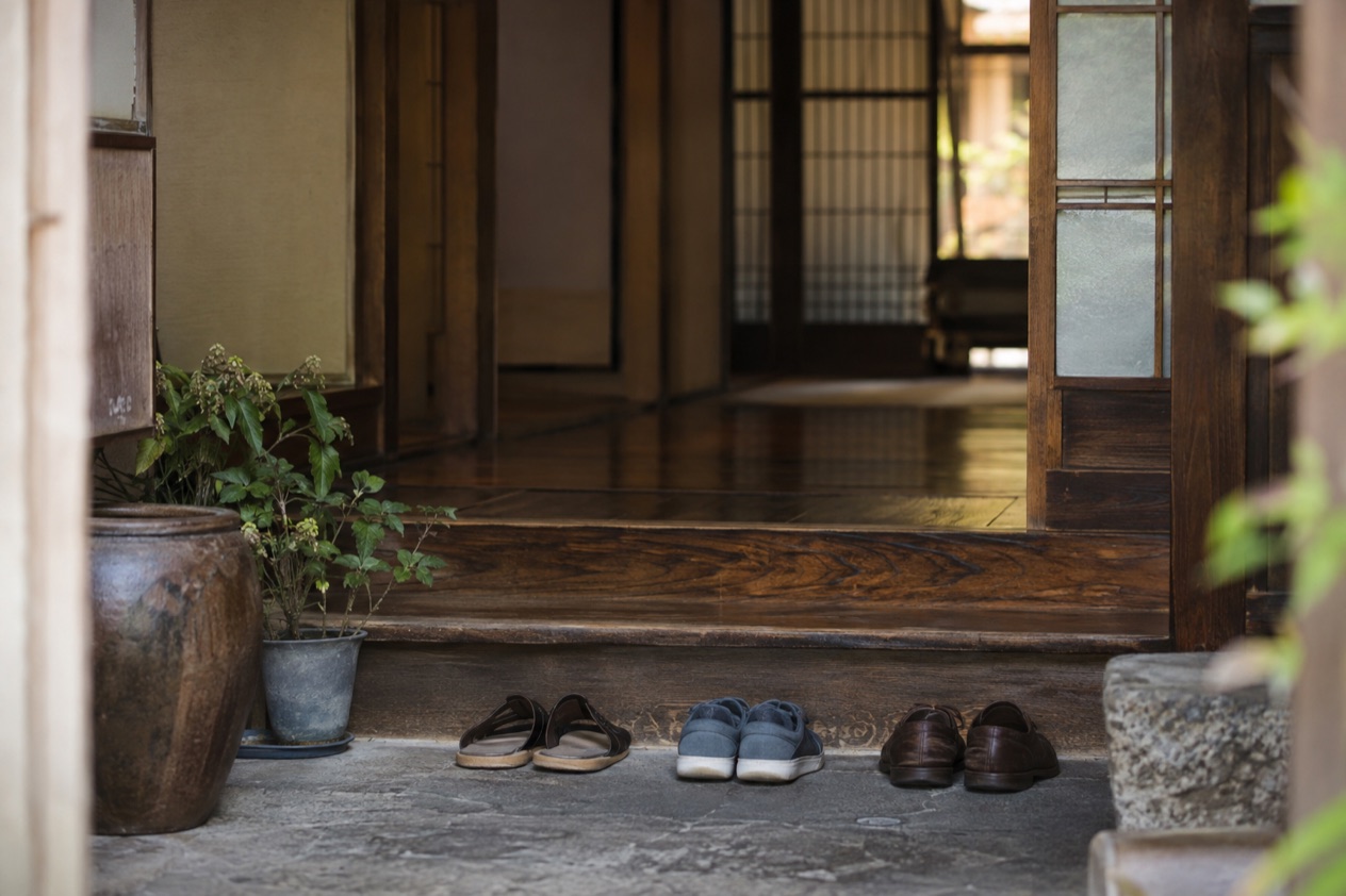 Shoes at the entrance
