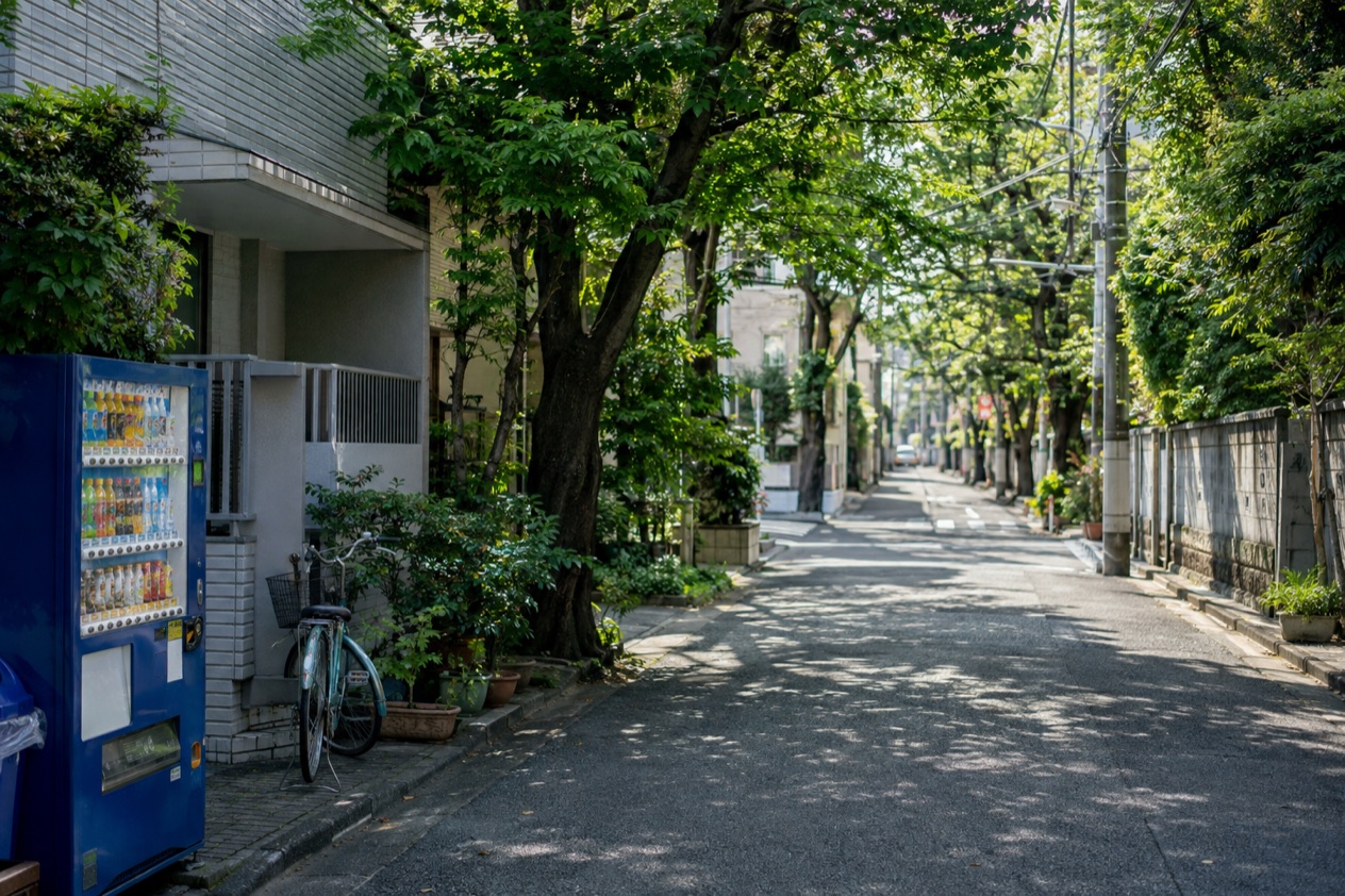 A quiet street in Tokyo