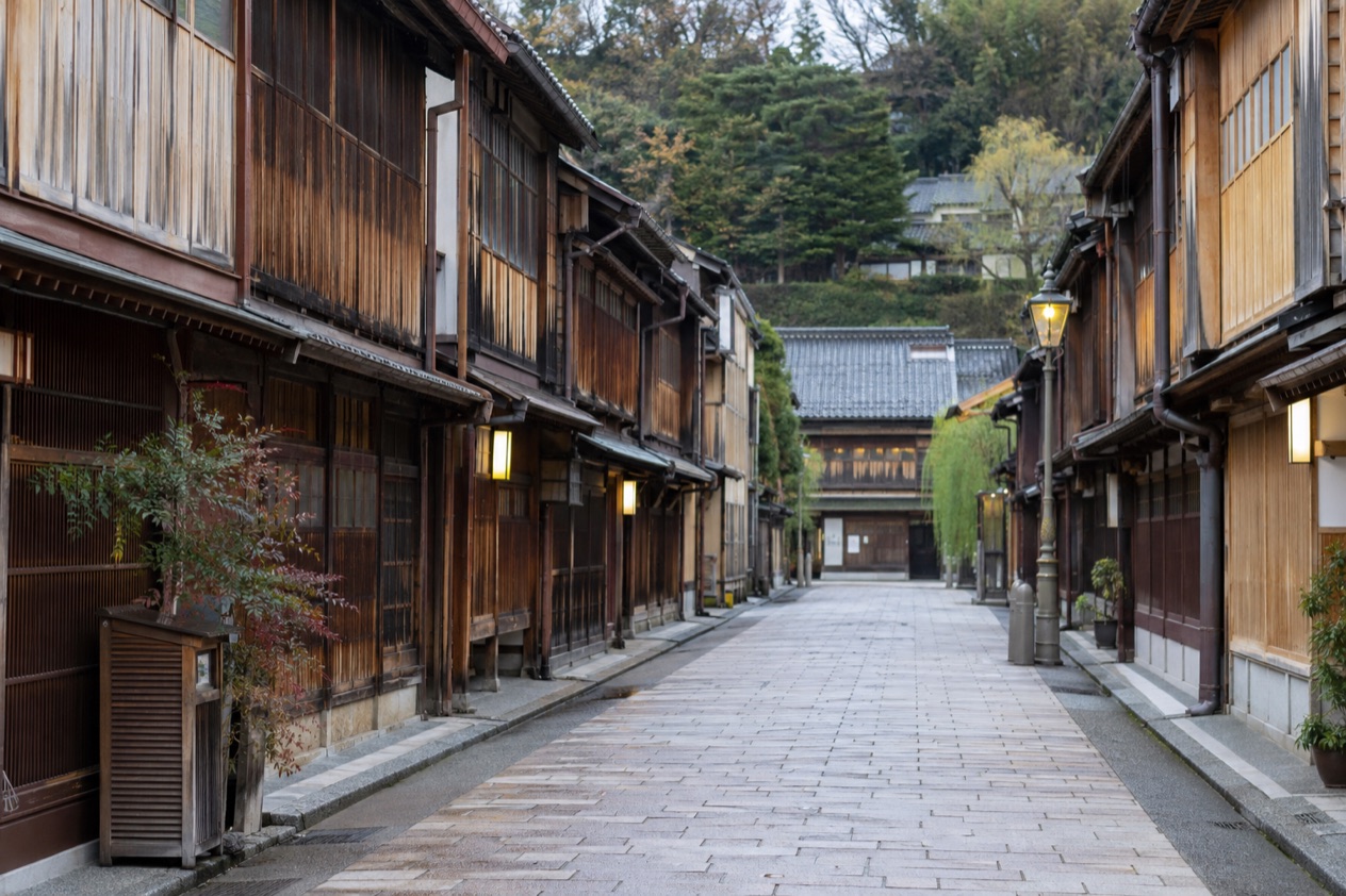 The Higashi Chaya district in Kanazawa