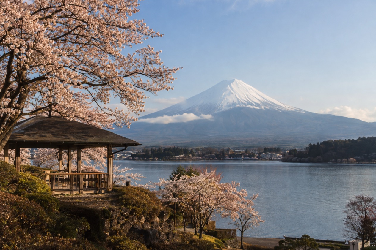 Lake Kawaguchi and Mount Fuji