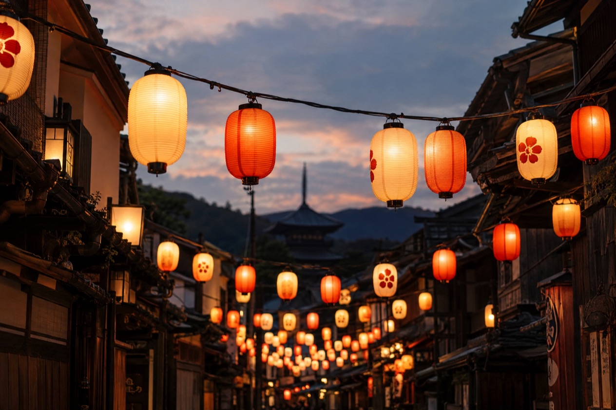 Lanterns at a Japanese festival