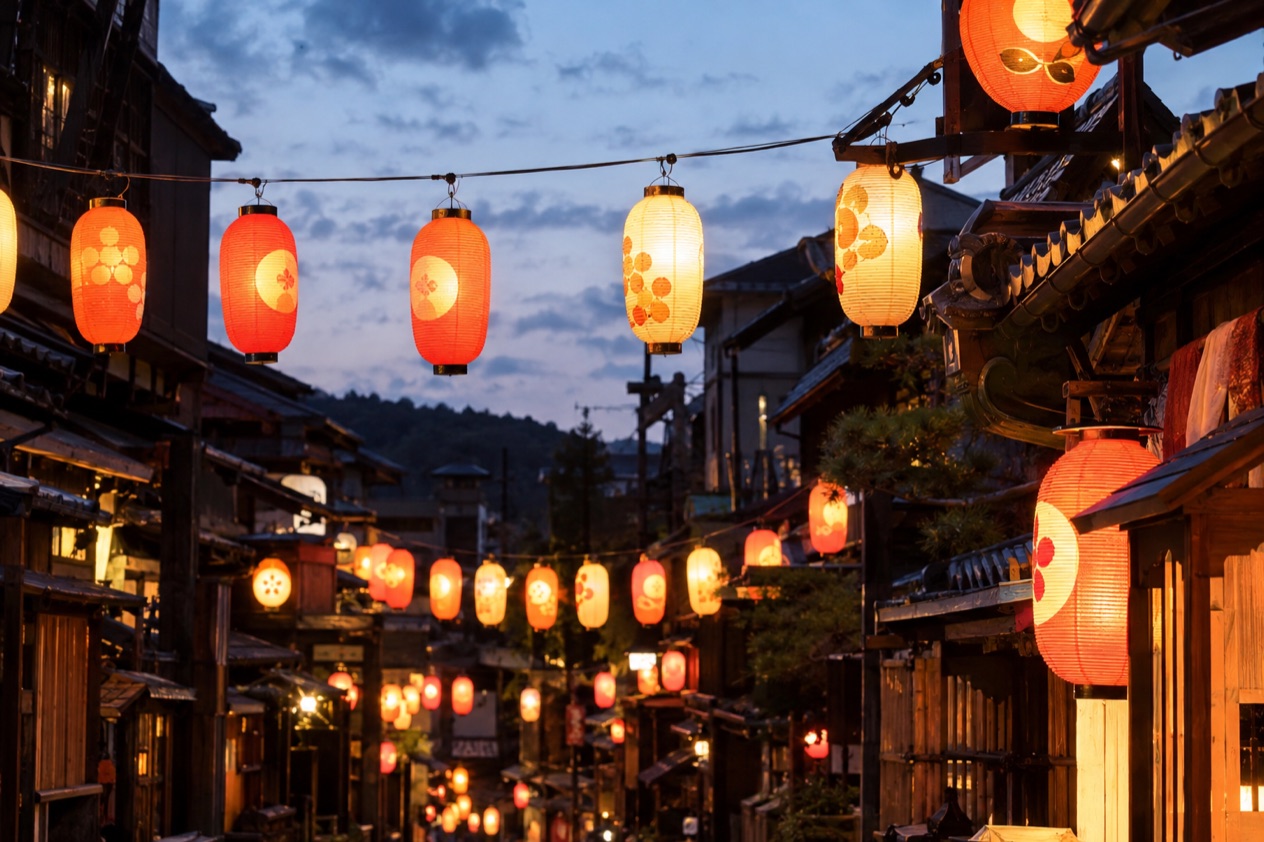 Lanterns at a Japanese festival