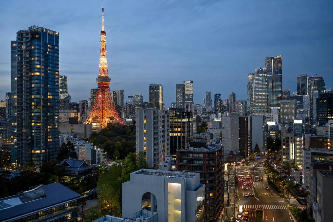 The Tokyo skyline