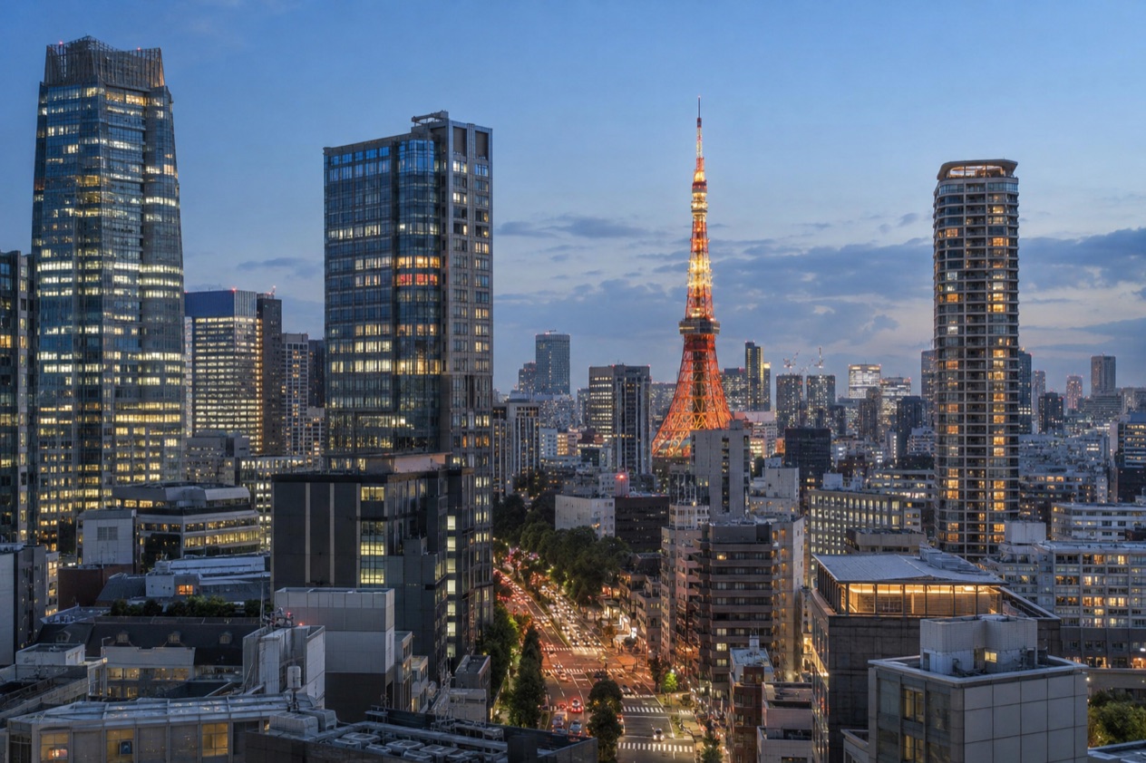 The Tokyo skyline