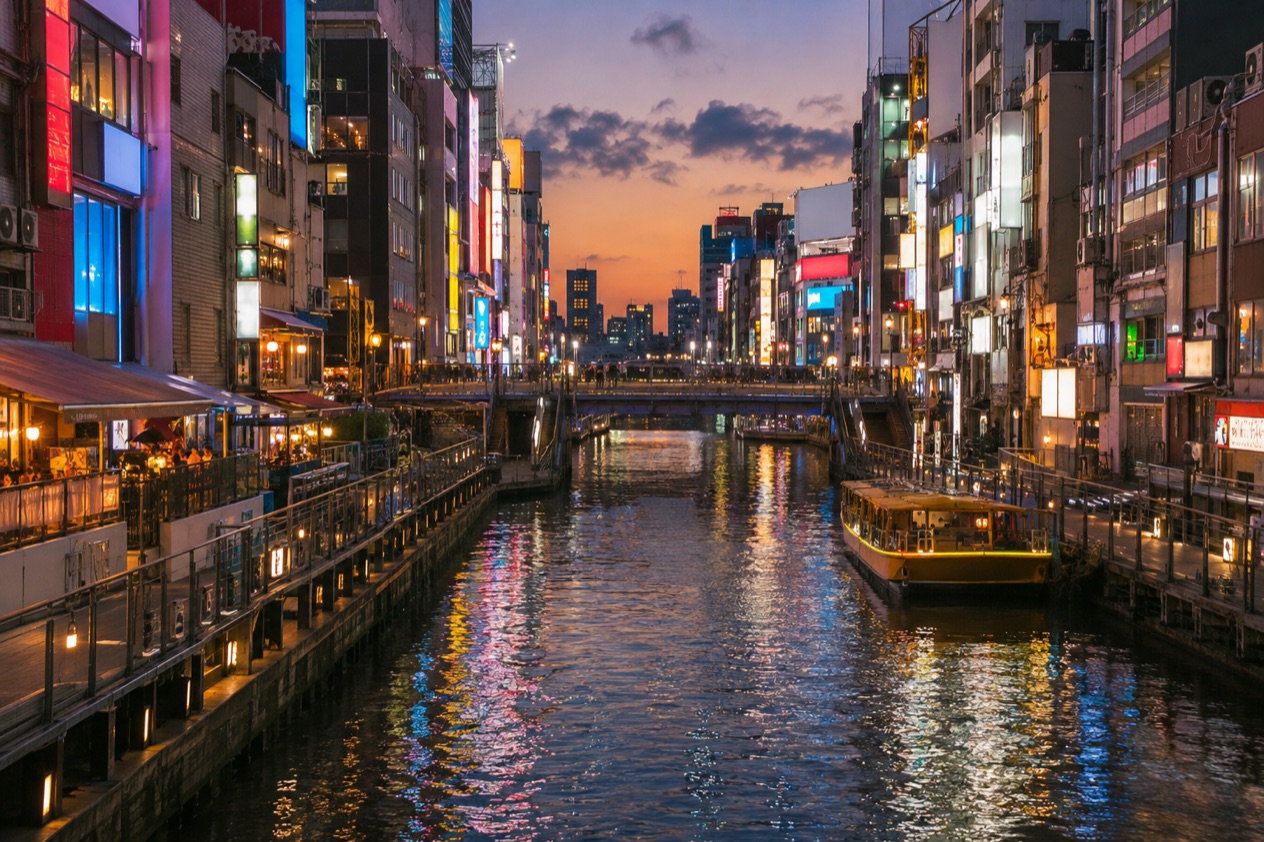 The Dotonbori canal in Osaka