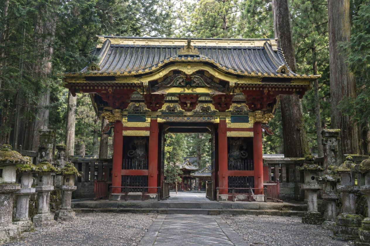 A shrine gate in Nikko