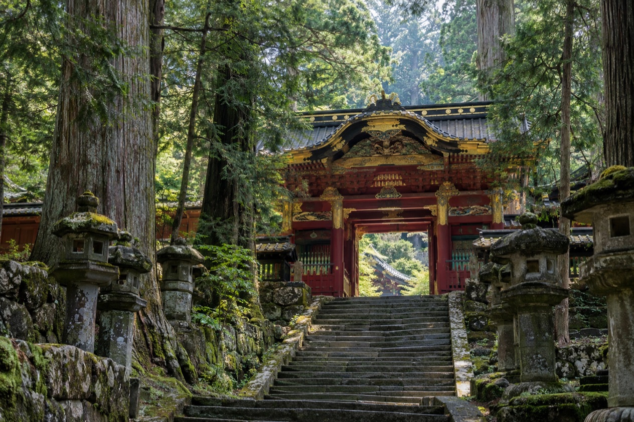 A shrine gate in Nikko