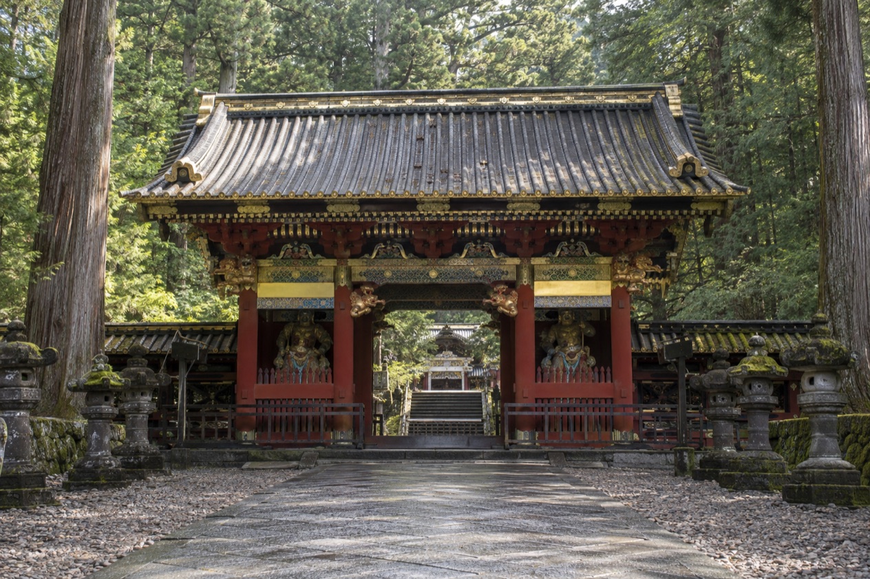 A shrine gate in Nikko