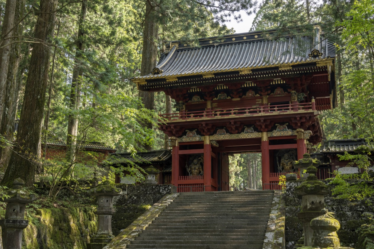 A shrine gate in Nikko