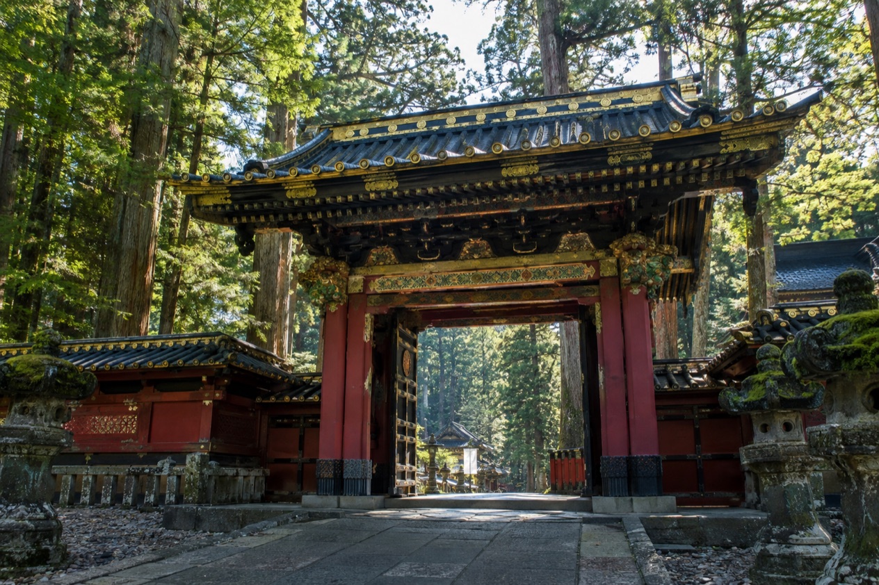A shrine gate in Nikko