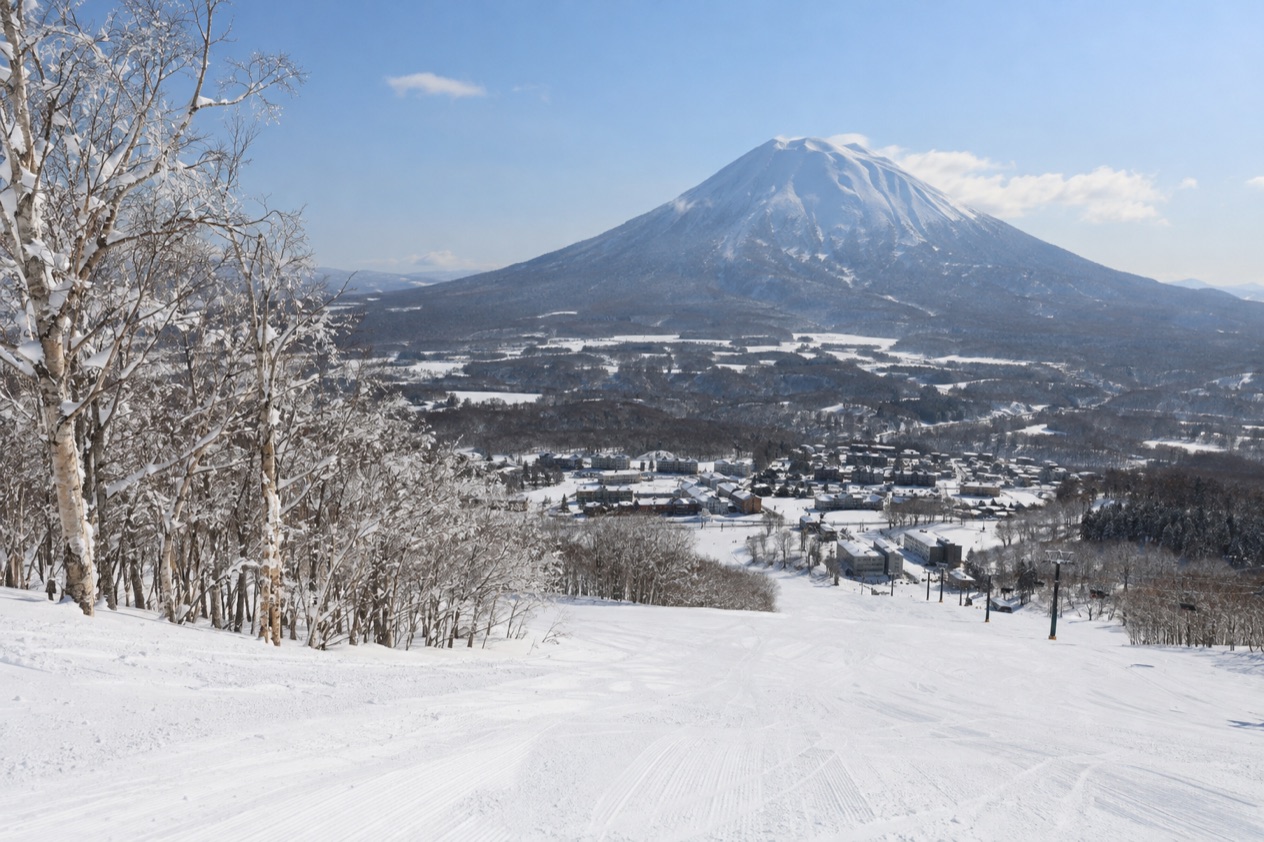 The slopes at Niseko in winter