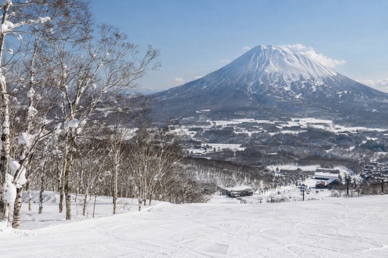 The slopes at Niseko in winter