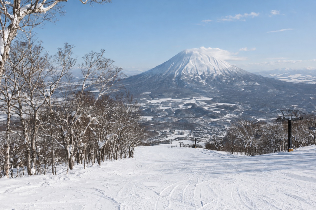 The slopes at Niseko in autumn