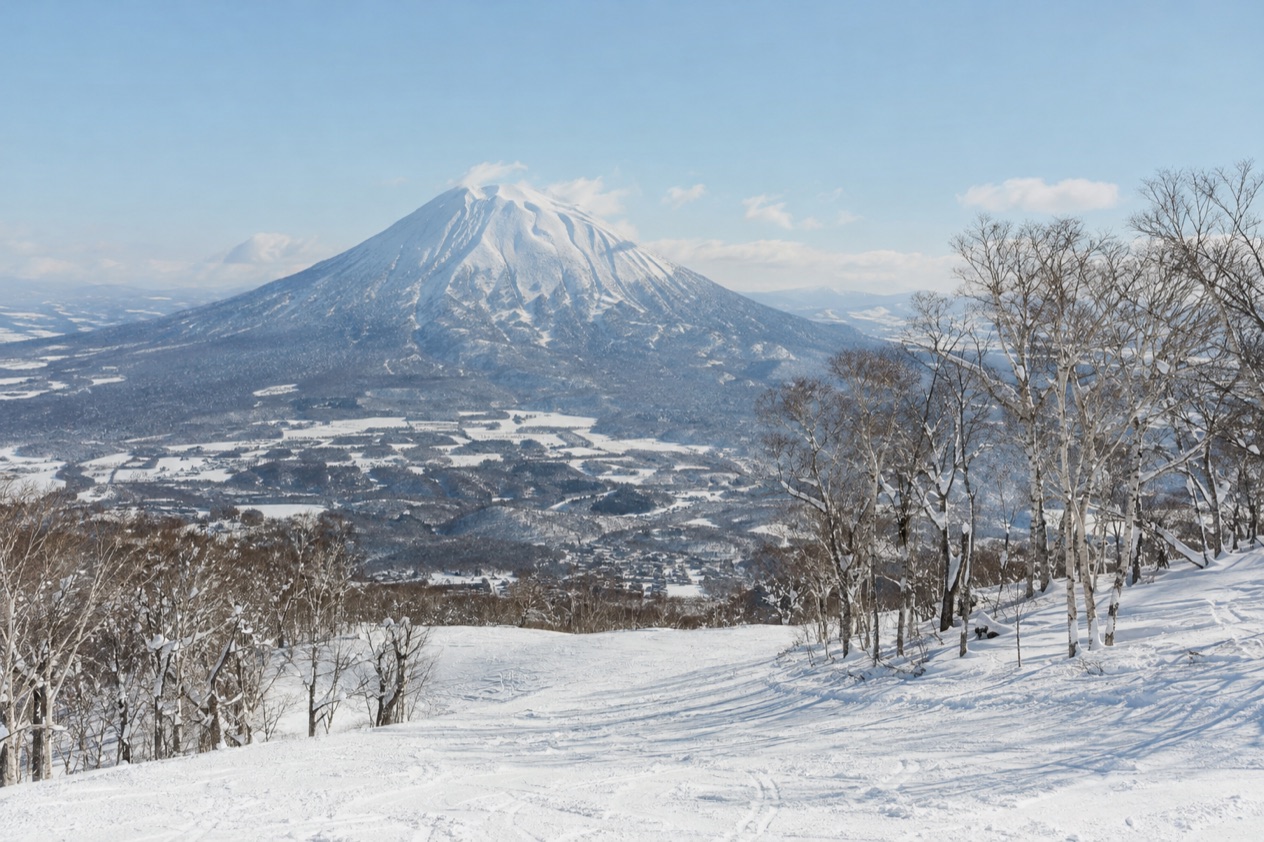 The slopes at Niseko in autumn