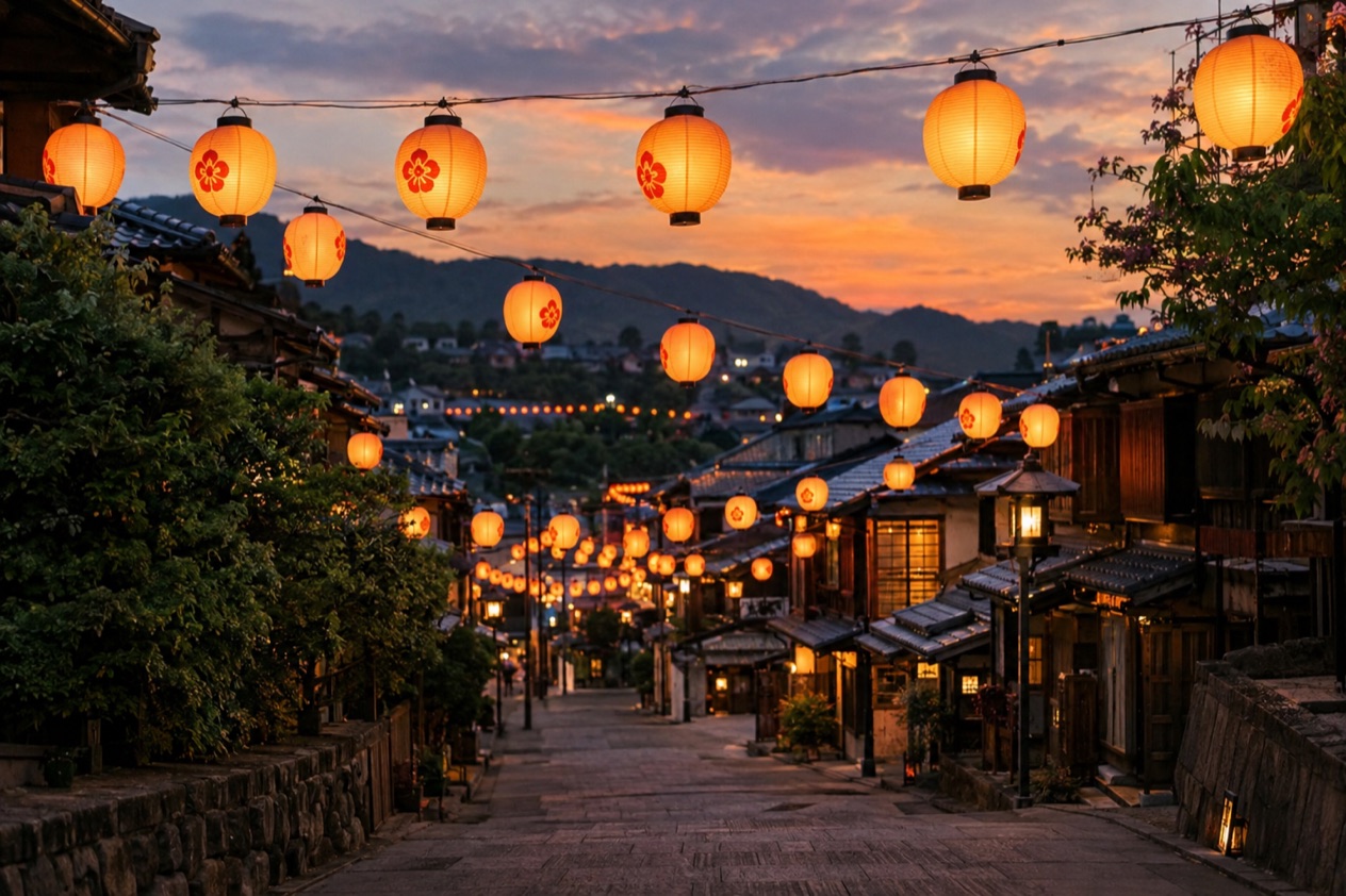 Lanterns at a Japanese festival