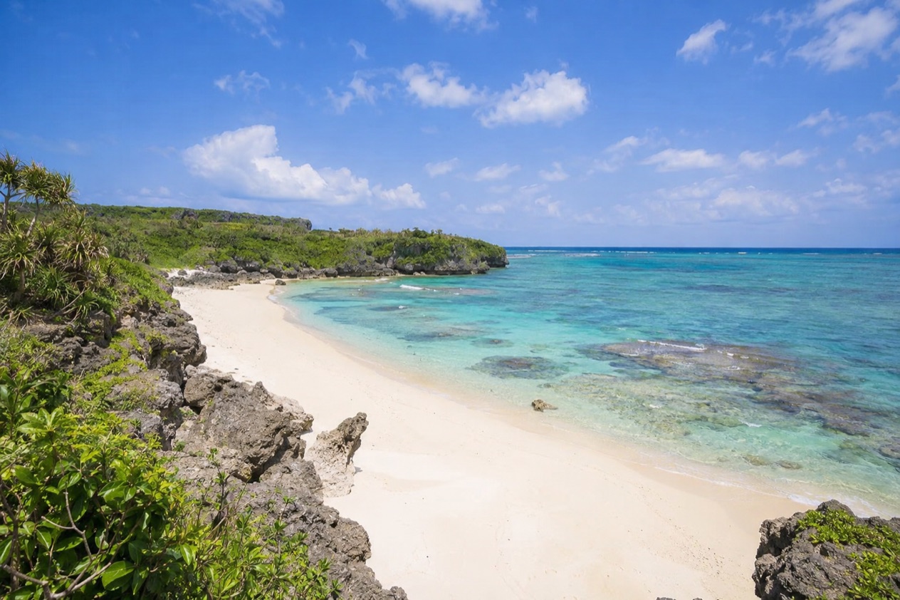 A beach on Okinawa in spring