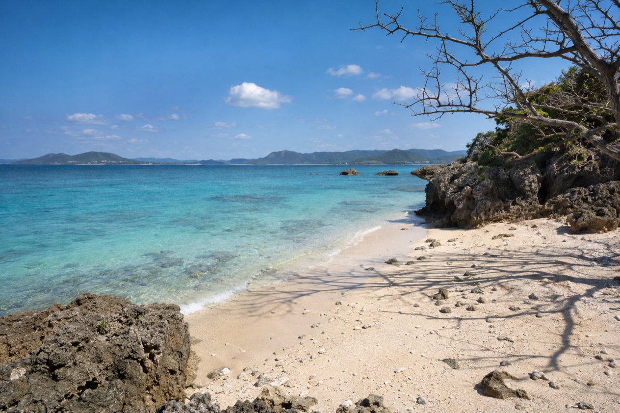 A beach on Okinawa in winter