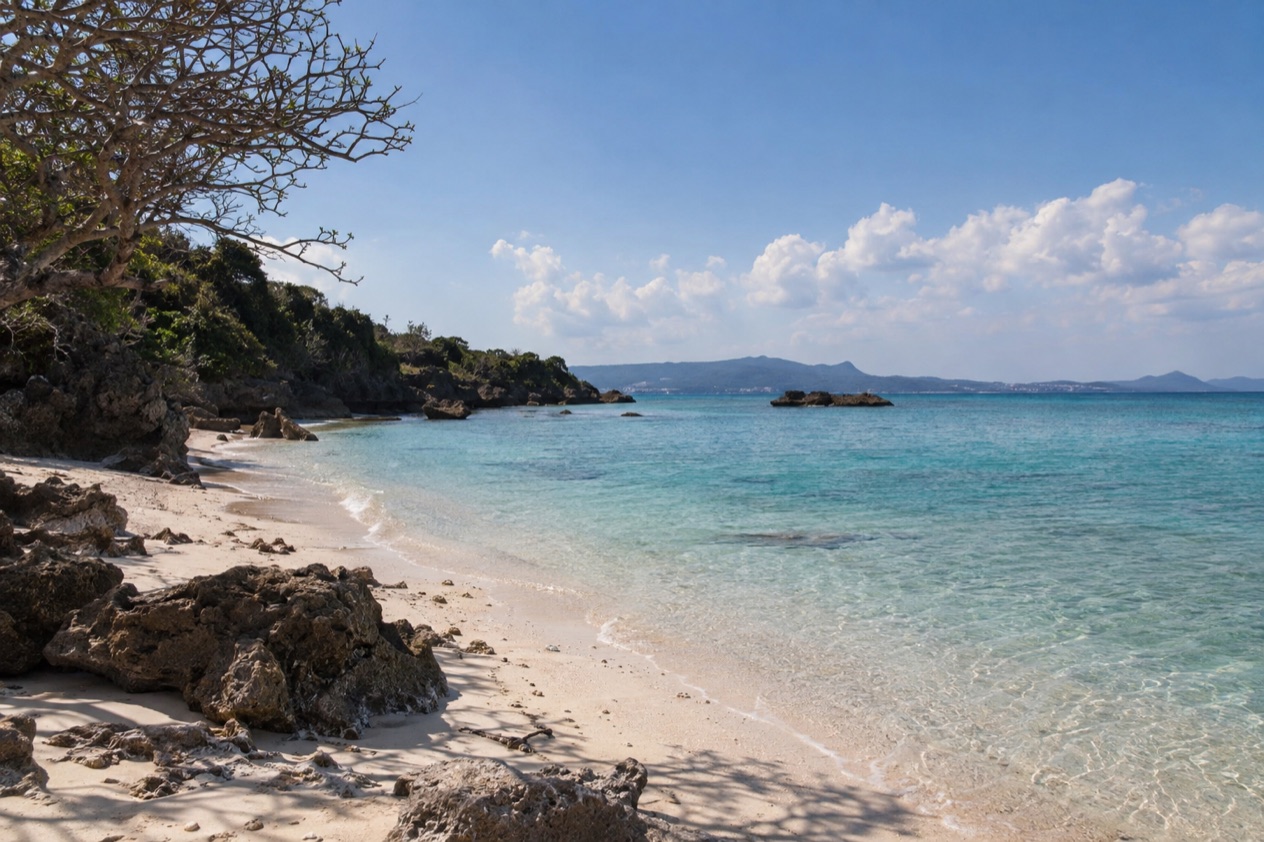 A beach on Okinawa in winter