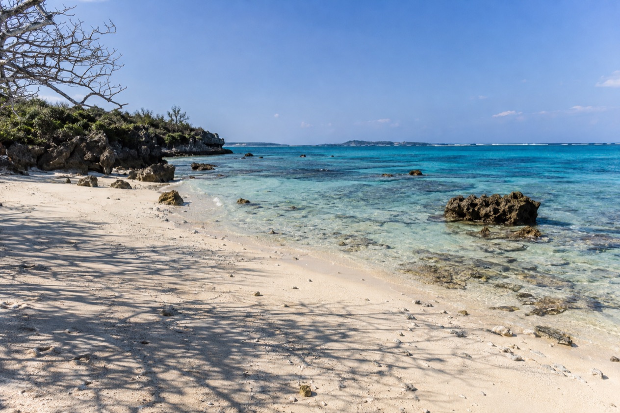 A beach on Okinawa in winter