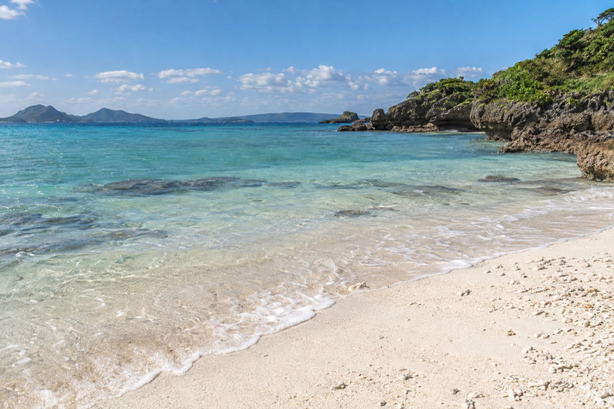 A beach on Okinawa in autumn