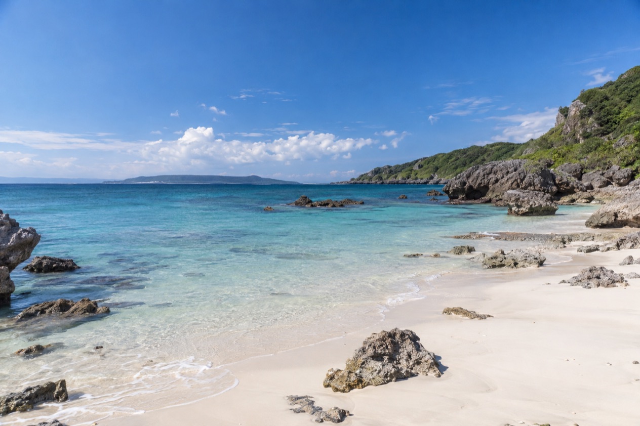 A beach on Okinawa in autumn