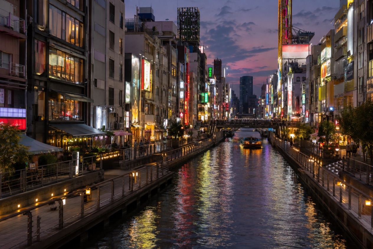 The Dotonbori canal in Osaka