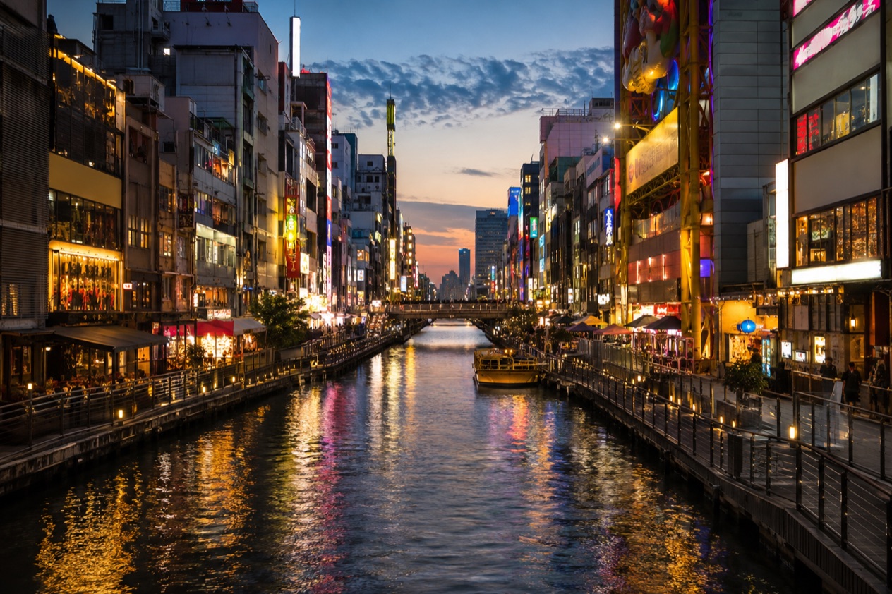 The Dotonbori canal in Osaka