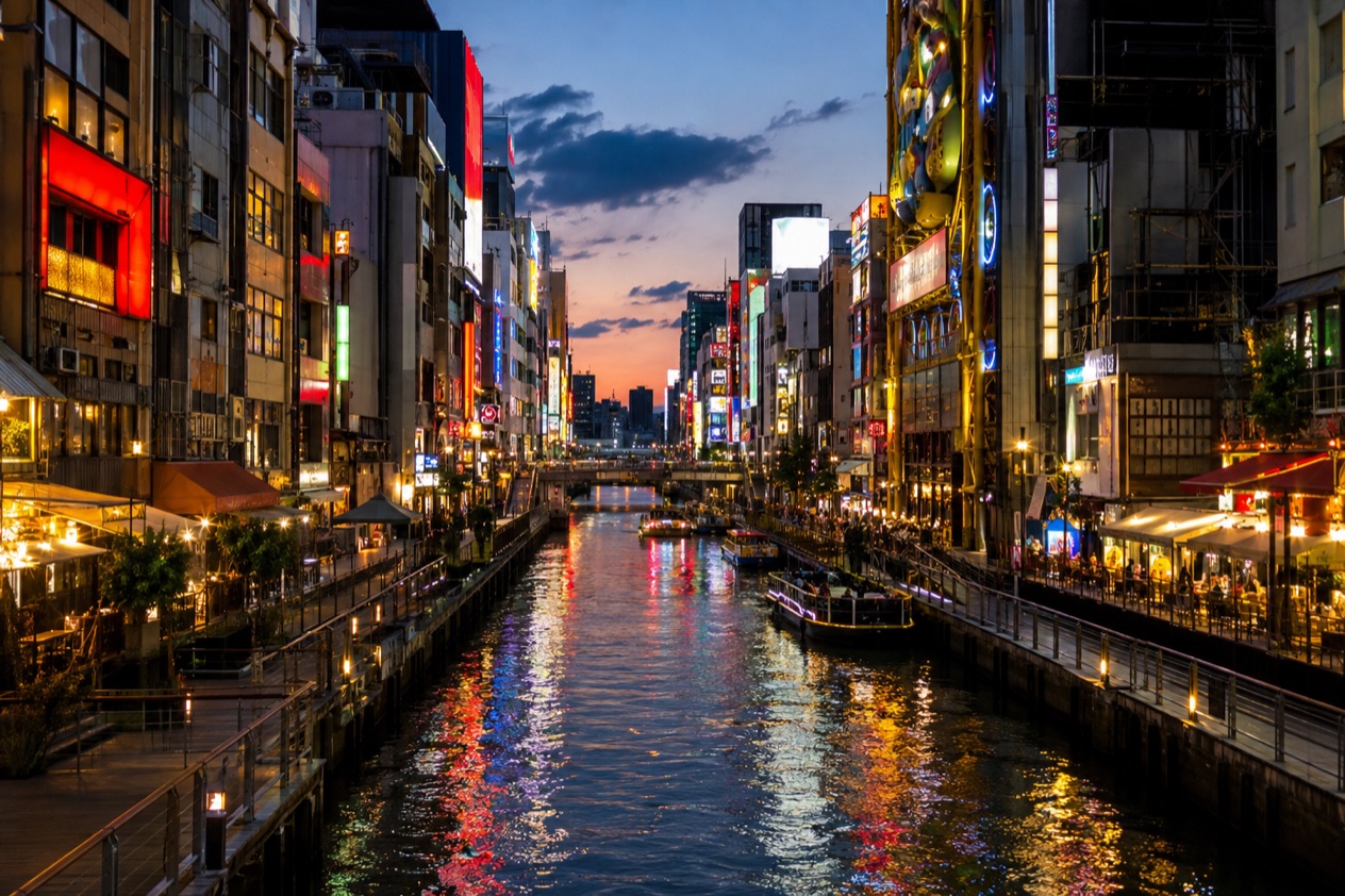 The Dotonbori canal in Osaka
