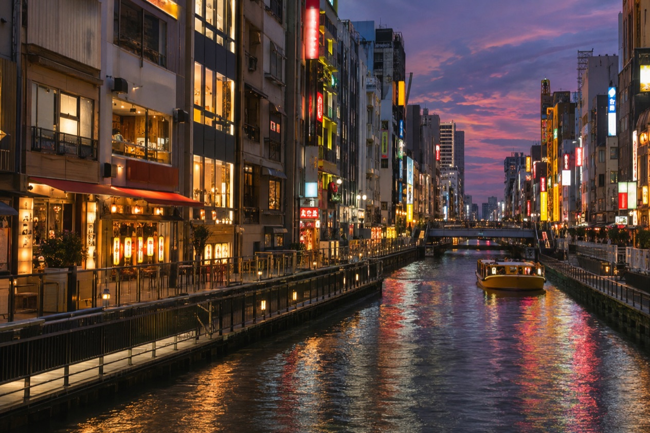 The Dotonbori canal in Osaka