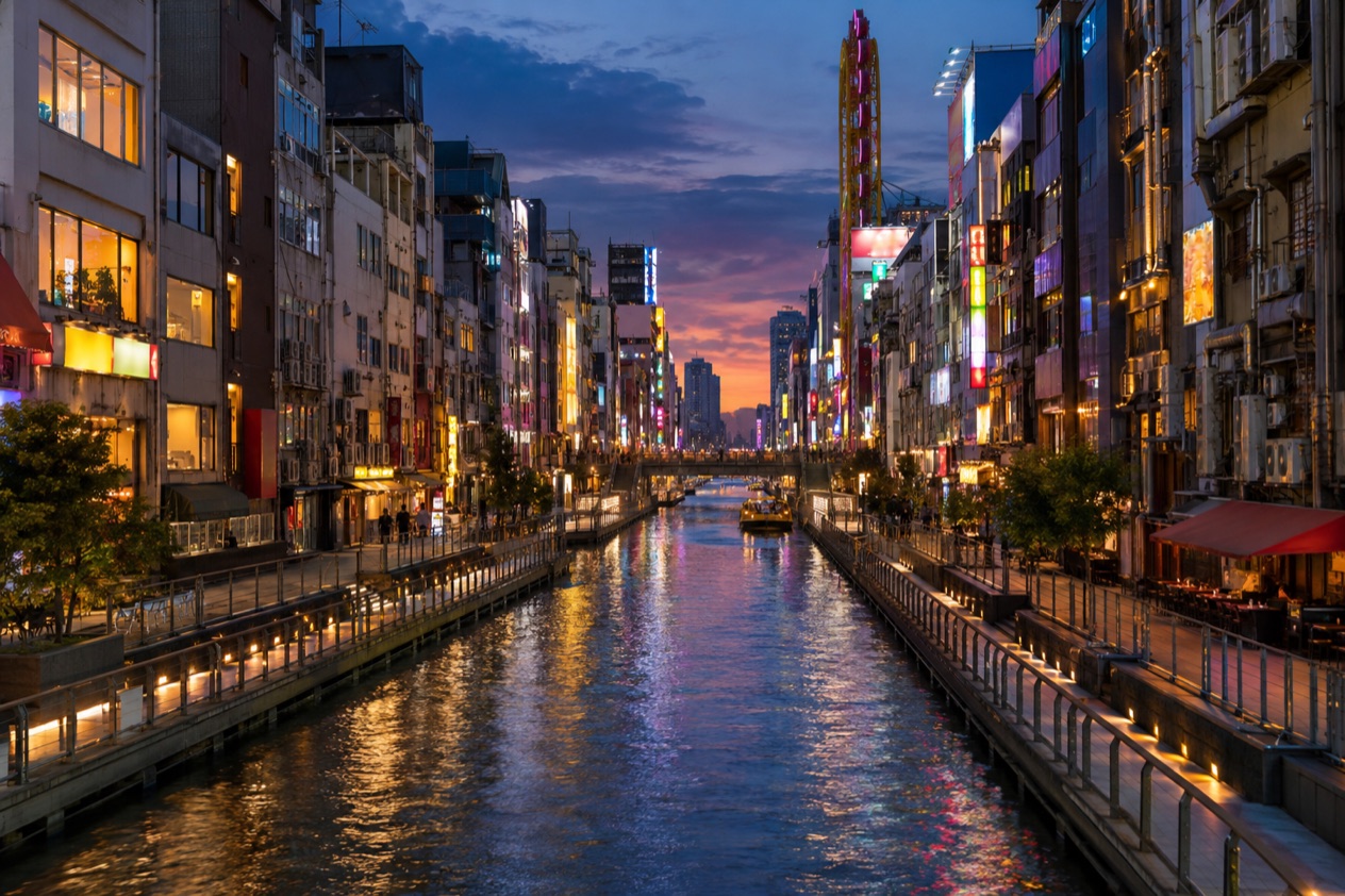 The Dotonbori canal in Osaka