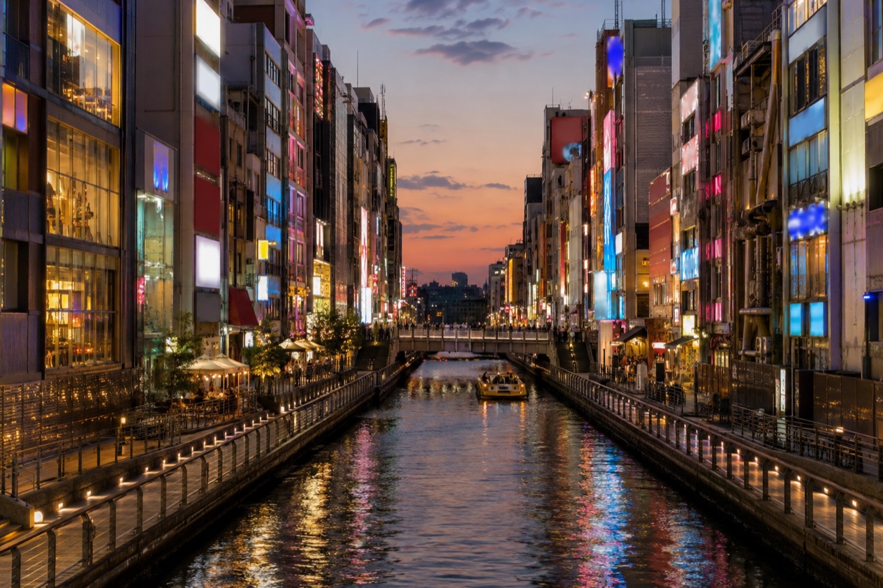 The Dotonbori canal in Osaka