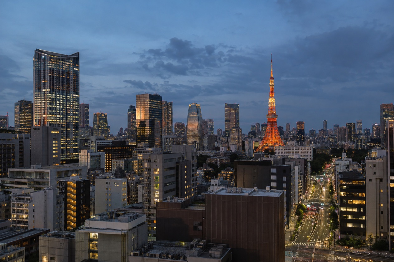 The Tokyo skyline