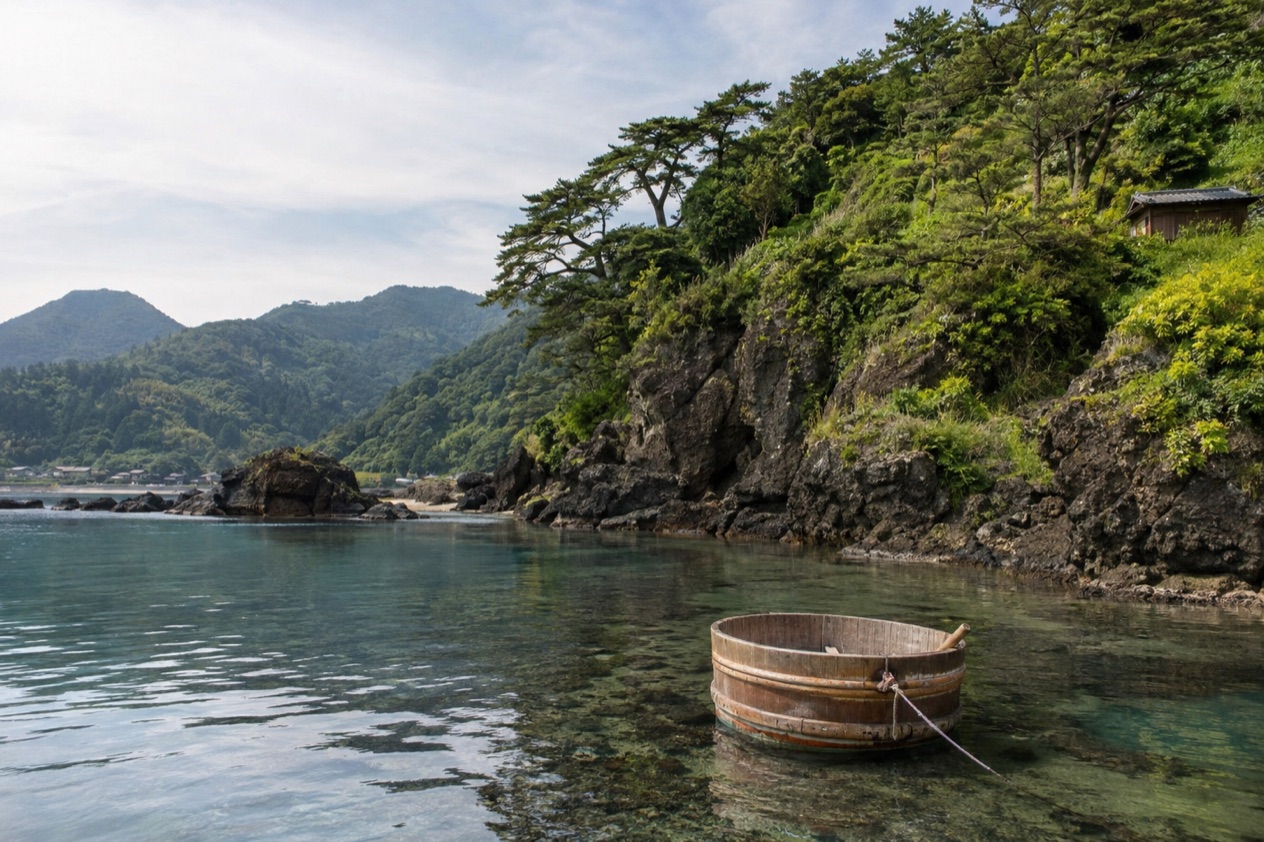 The coast of Sado Island