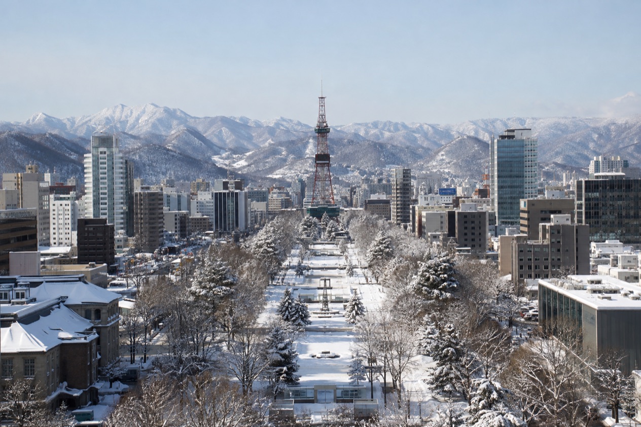 Odori Park in Sapporo in winter