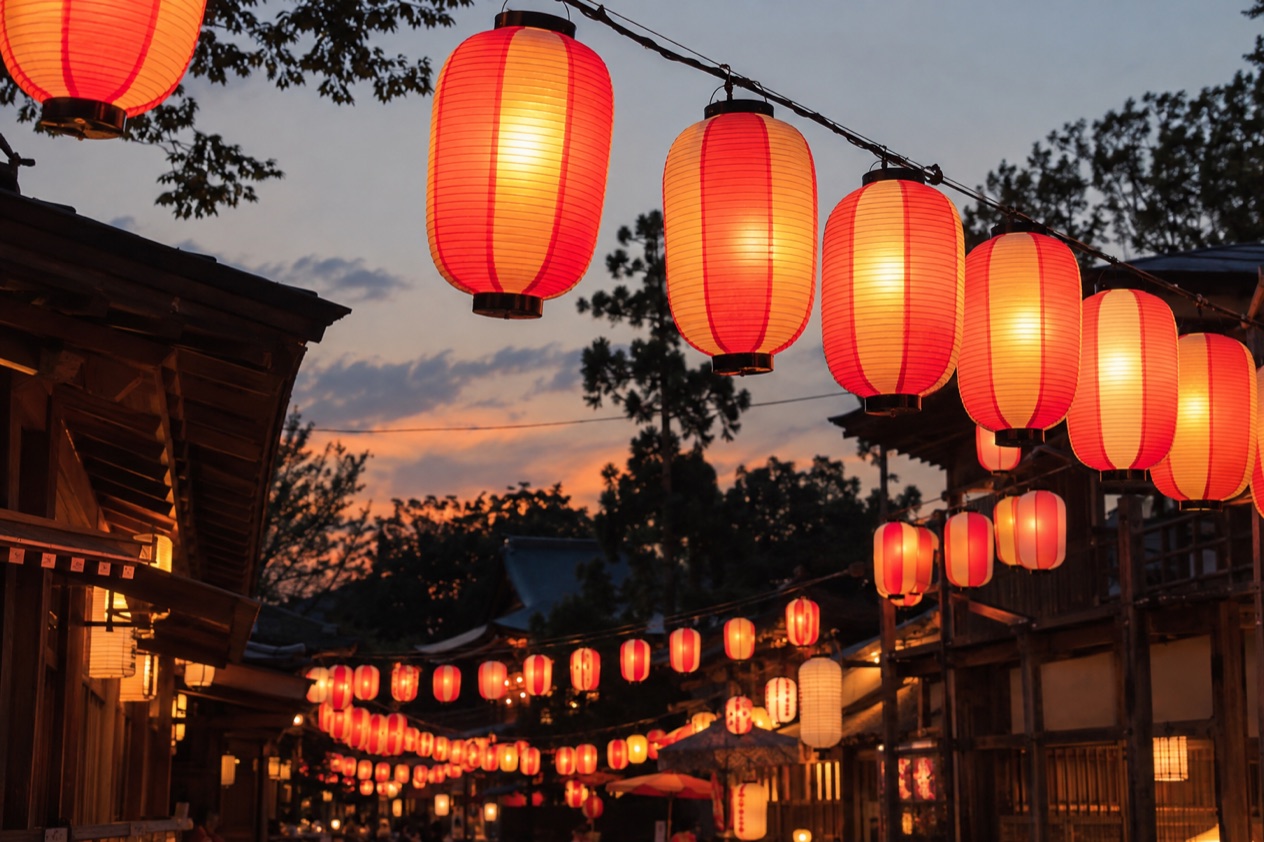 Lanterns at a Japanese festival