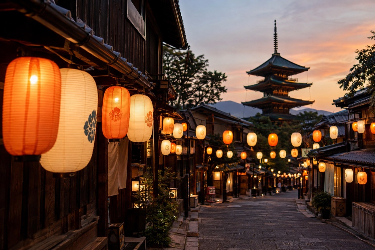 Lanterns at a Japanese festival