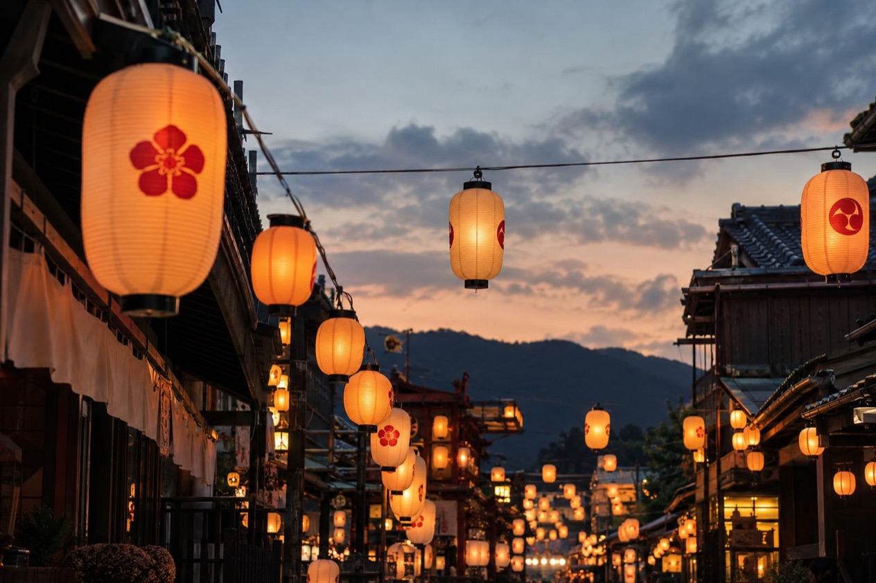 Lanterns at a Japanese festival
