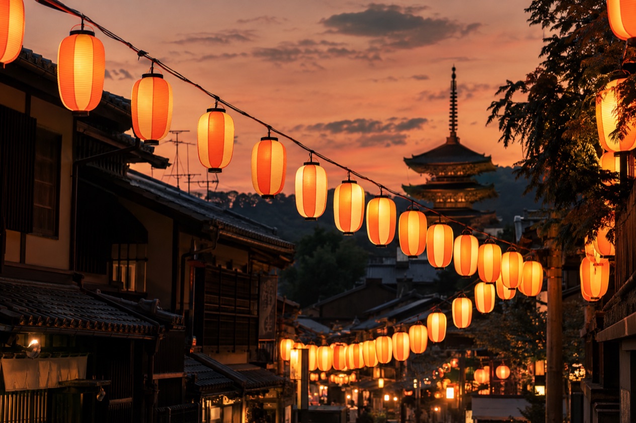 Lanterns at a Japanese festival