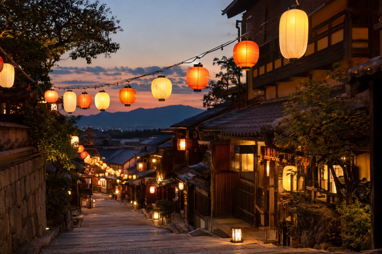 Lanterns at a Japanese festival